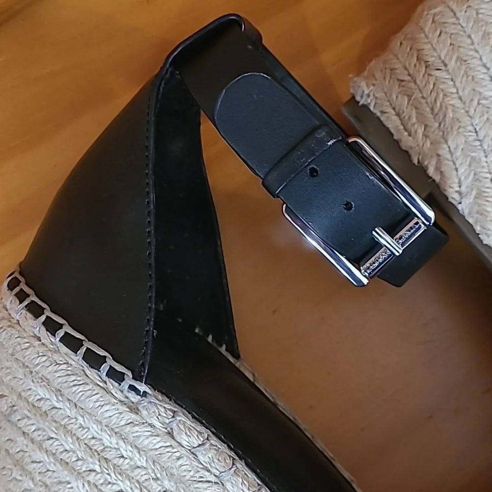 Vince Camuto Soft Leather Espadrille Wedge Sandals - Picture 8 of 11